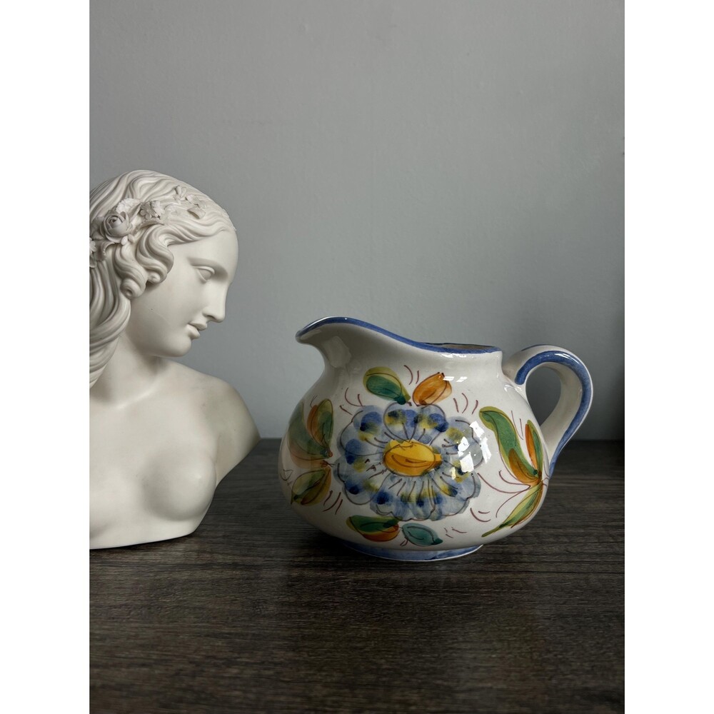 Vintage Colorful Hand-painted Pitcher